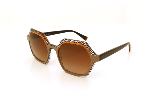 36 nude orange schwarz | transparent kariert