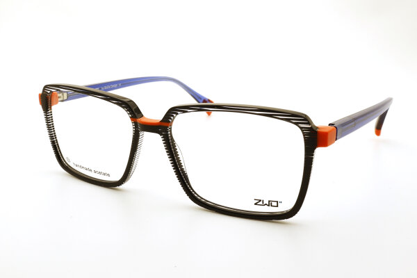 40 schwarz transparent | gestreift orange blau